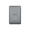 Interruptores Inteligentes Touch Gris Wifi 2 Tomas