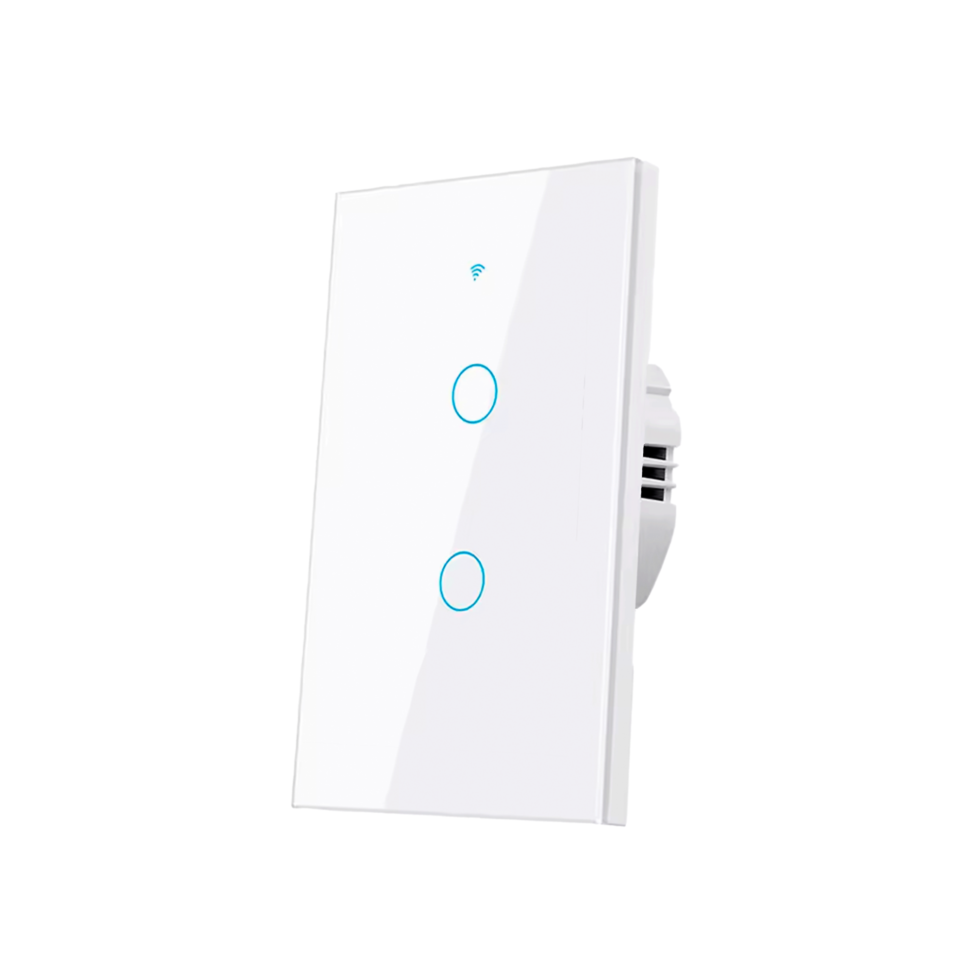 Interruptor Inteligente Touch WiFi Blanco 2 Tomas
