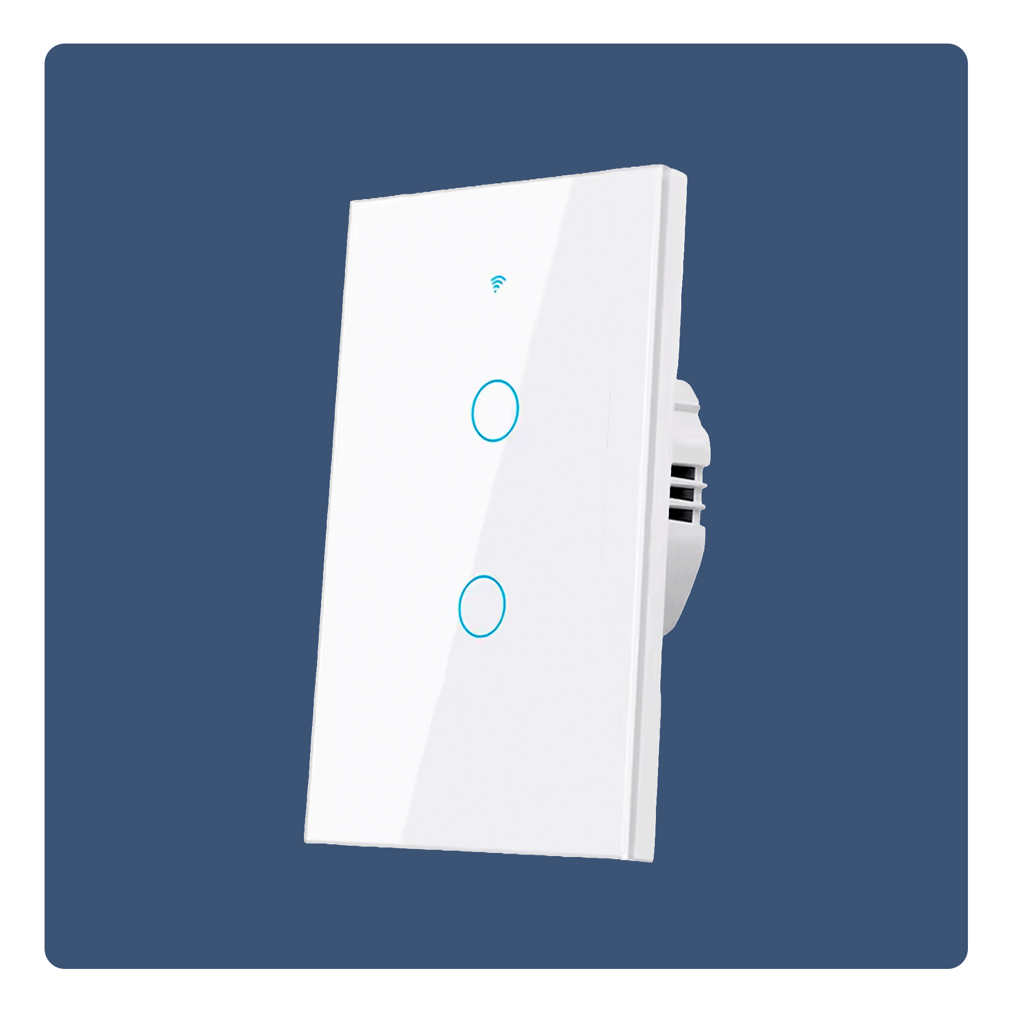Interruptor Inteligente Touch WiFi Blanco 2 Tomas - Imagen 2