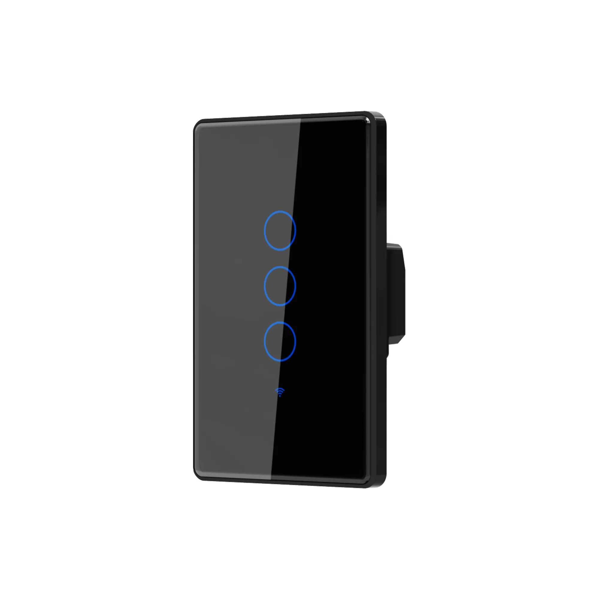 Interruptor Inteligente Touch WiFi Negro 3 Tomas