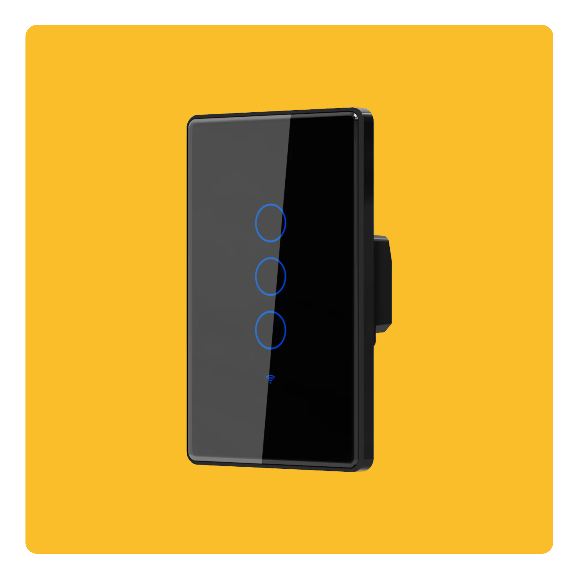 Interruptor Inteligente Touch WiFi Negro 3 Tomas - Imagen 2